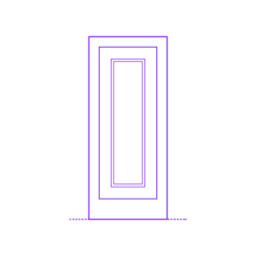 Buildings Exterior Doors Solid Entry Door Flush 1 Panel Border Wide Laser Cut Svg File, Free Vectors File